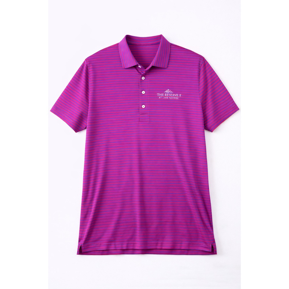RLX Ralph Lauren Polo Shirt Mens XL Purple Blue Stripe Performance Golf H-1218